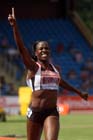 Marilyn Okoro winning the 800 metres at the Sainsbury's British Championships, Birmingham.
